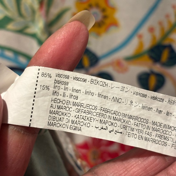 Zara Multicolor Floral Romper Playsuit Viscose Linen size S - Picture 11 of 13